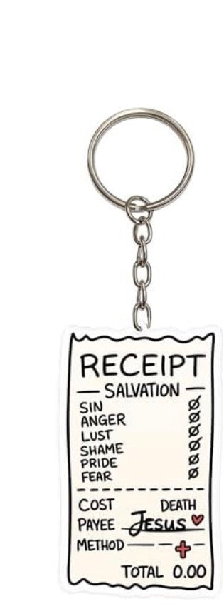Llavero "Receipt, salvation"